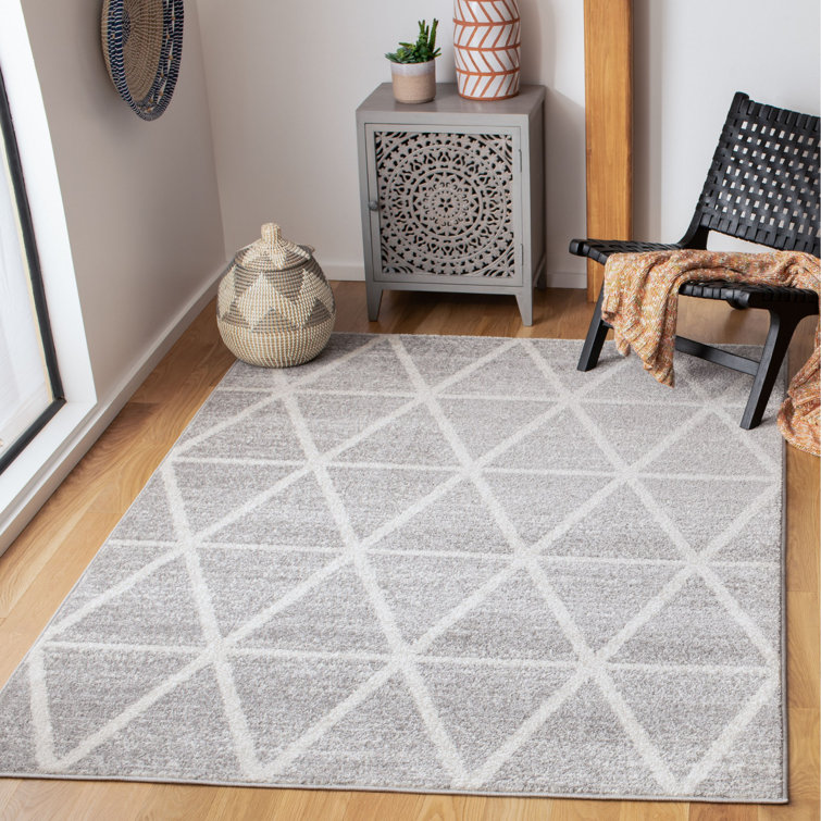 Union Rustic Garay Geometric Gray Area Rug & Reviews Wayfair